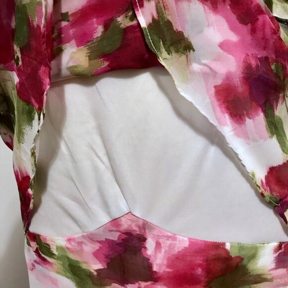 SLNY NWT Knee Length Tiered Flutter Sleeves Dress Women Various - Picture 6 of 11